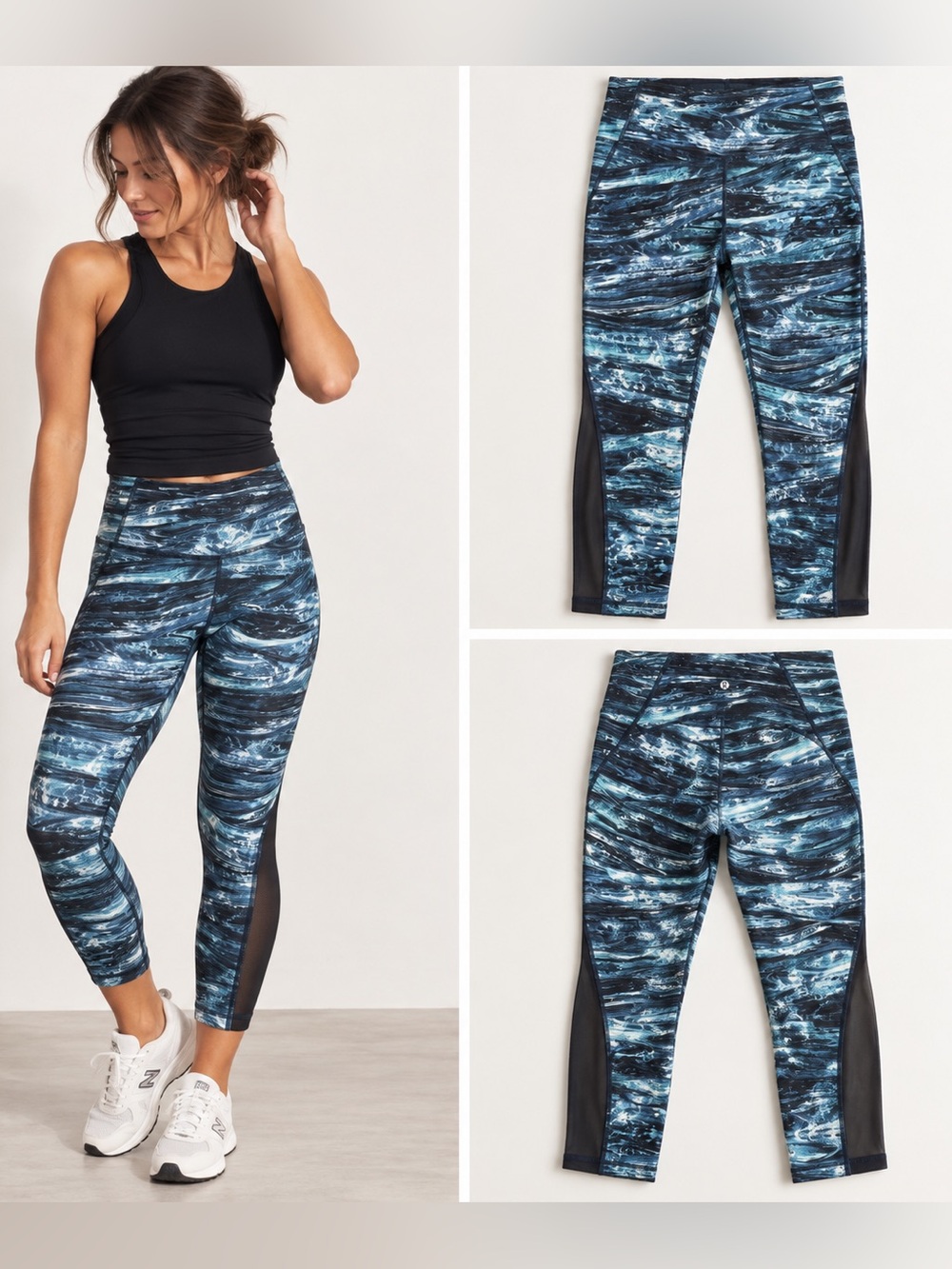 Lululemon Train Times 7/8 Pant 25” Tidal Multi True Navy Size 10